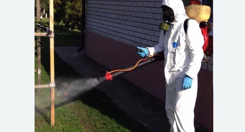 Уничтожение клещей на участке Лихоборы метро Москвы