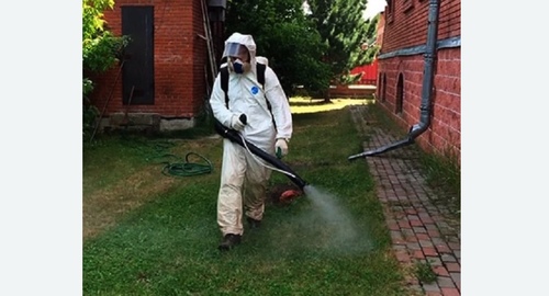 Обработка территории от клещей. Лихоборы
